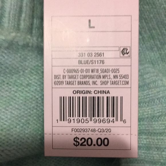 Wild Fable Baby Blue Puffy Sleeve Cropped Sweater - Picture 9 of 10